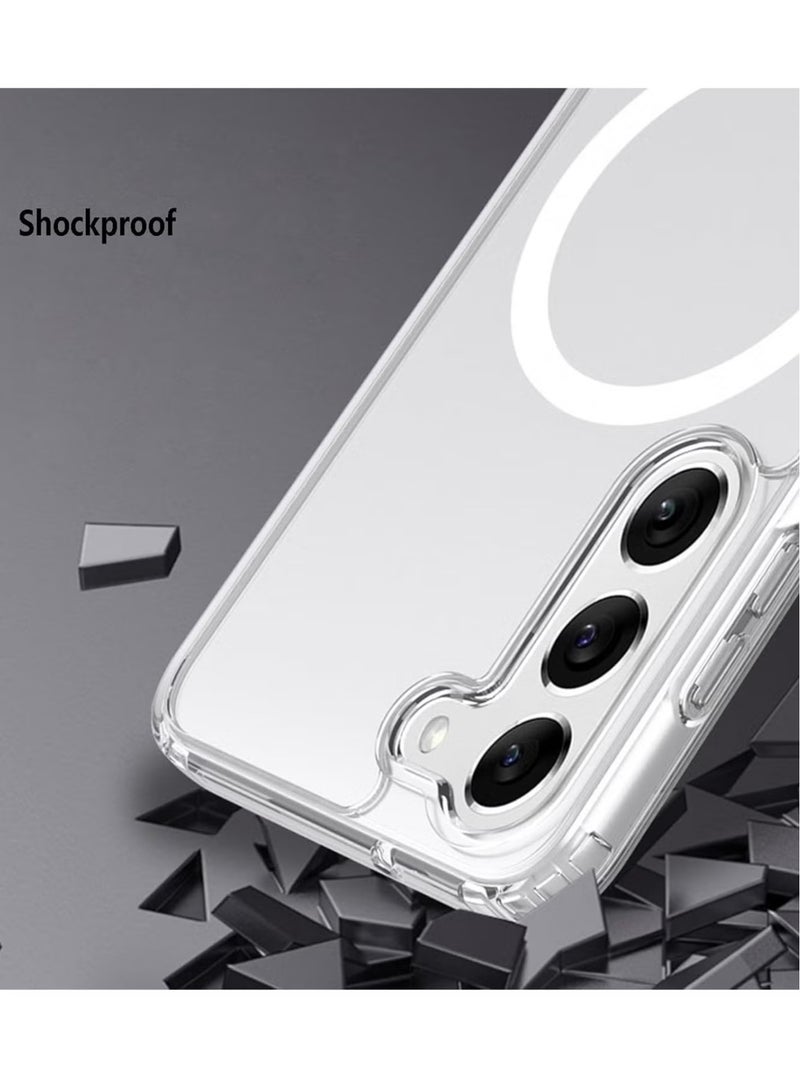 ELTRAZONE Samsung Galaxy S25 Magsafe Case – Slim, Thin Magnetic Transparent Cover, Anti-Scratch, Shockproof, Wireless Charging Support for Samsung Galaxy S25 – Hard Protective Phone Case - Image 4