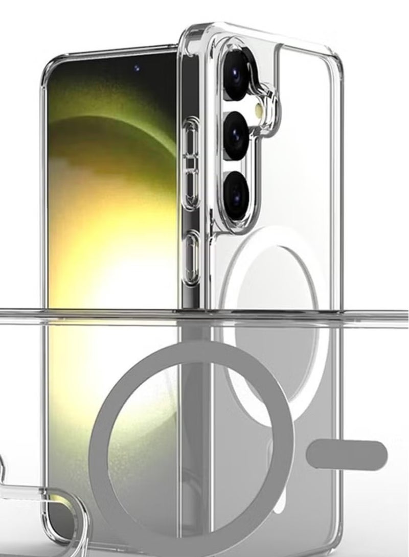 ELTRAZONE Samsung Galaxy S25 Magsafe Case – Slim, Thin Magnetic Transparent Cover, Anti-Scratch, Shockproof, Wireless Charging Support for Samsung Galaxy S25 – Hard Protective Phone Case - Image 5