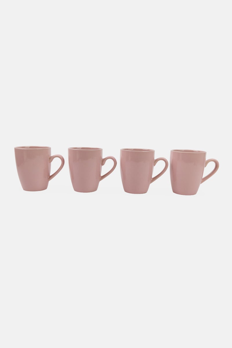 Maser 4 Pieces Coffee Cup 420ml, Pink - Image 1
