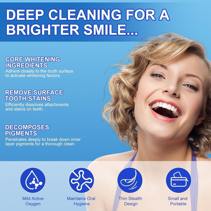 KRLZ Whitening Strips, Professional Teeth Whitening Strips 7 Packs 14 Pcs, Safe Non-Slip Dry Strip Technology for Whiter Teeth, 30 Minutes Fast Results, Non-Sensitive Formula,Fast-Result Products - Image 2