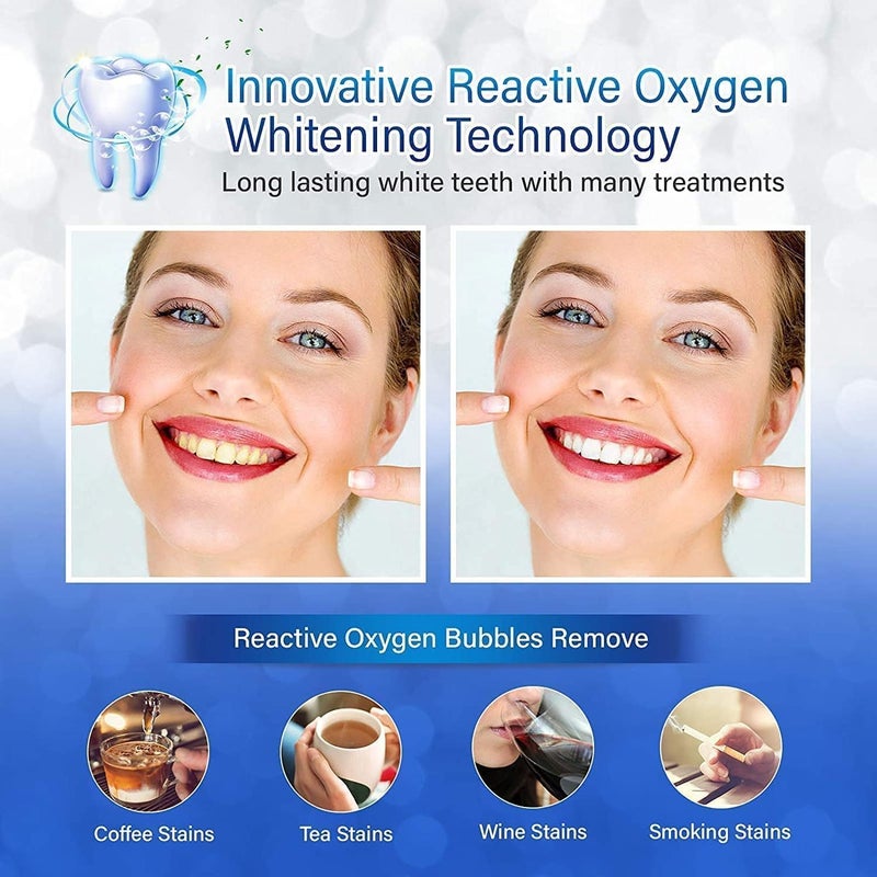 KRLZ Whitening Strips, Professional Teeth Whitening Strips 7 Packs 14 Pcs, Safe Non-Slip Dry Strip Technology for Whiter Teeth, 30 Minutes Fast Results, Non-Sensitive Formula,Fast-Result Products - Image 4