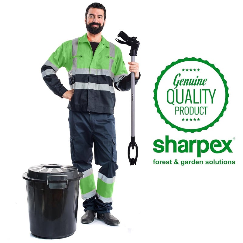 Sharpex أداة التقاط 34 بوصة (عبوة من 2)، أداة التقاط خفيفة الوزن من الألمنيوم بذراع طويلة مع مقبض مريح، أداة لالتقاط القمامة والنفايات، أداة مساعدة للحركة – سوداء - Image 5