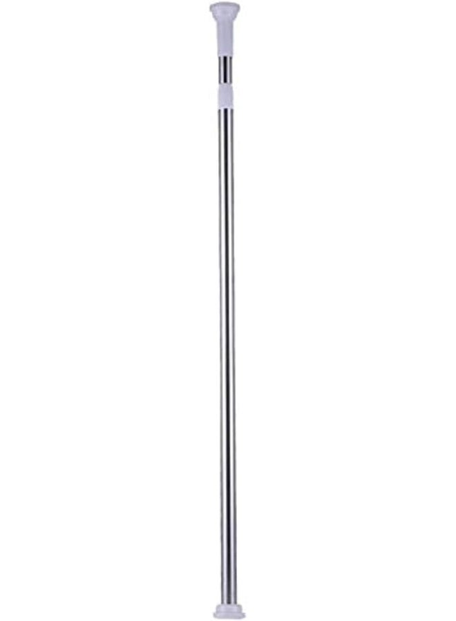 MOMENT Telescopic Shower Curtain Rods [140-260 Cm] Shower Rod Tension, Never Rust Anti-Slip Shower Curtain Rod For Bathroom Window, Adjustable Tension Shower Curtain Rod, Silver - Image 1
