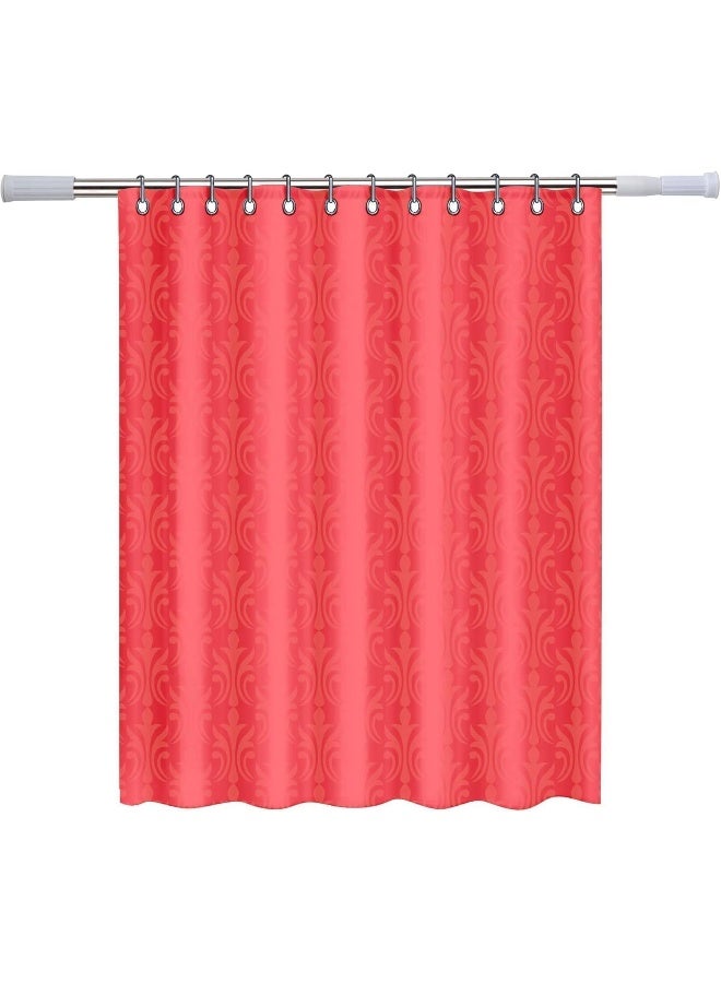MOMENT Telescopic Shower Curtain Rods [140-260 Cm] Shower Rod Tension, Never Rust Anti-Slip Shower Curtain Rod For Bathroom Window, Adjustable Tension Shower Curtain Rod, Silver - Image 3