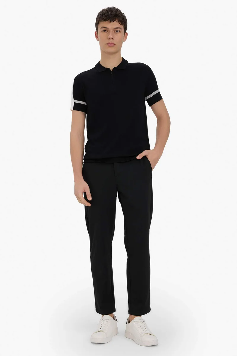Defacto Slim Fit Short Sleeve Knitwear Polo T-Shirt