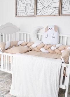 FUN MOMENT Triple Braided Baby Bed Rails with Quilt, Pillows and Sheet  - Image 1