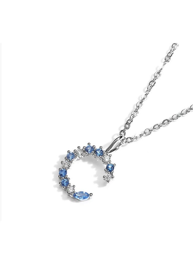 KUYING 【Gentle Power】 Irregular Crescent Collarbone Chain With Colorful Zirconium Embellishment - Image 2