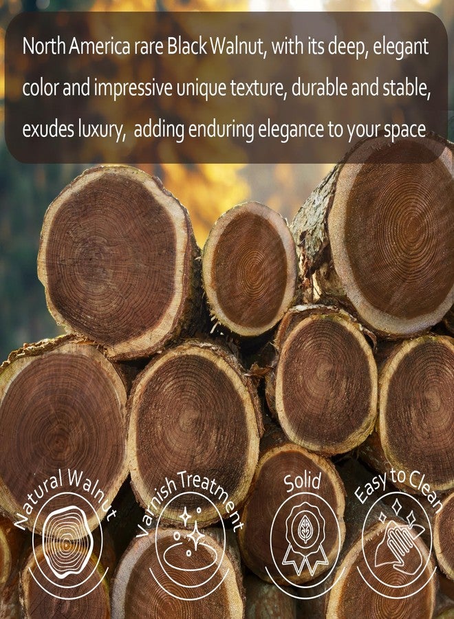 MAPRIAL Wood Coasters Set of 6 with Holder for Drinks, MAPRIAL 4 Inch Gorgeous Wooden Coasters 100% Natural Walnut with Anti-Scratch Backing for Coffee Table, Gifts, Wedding, Party - Image 4