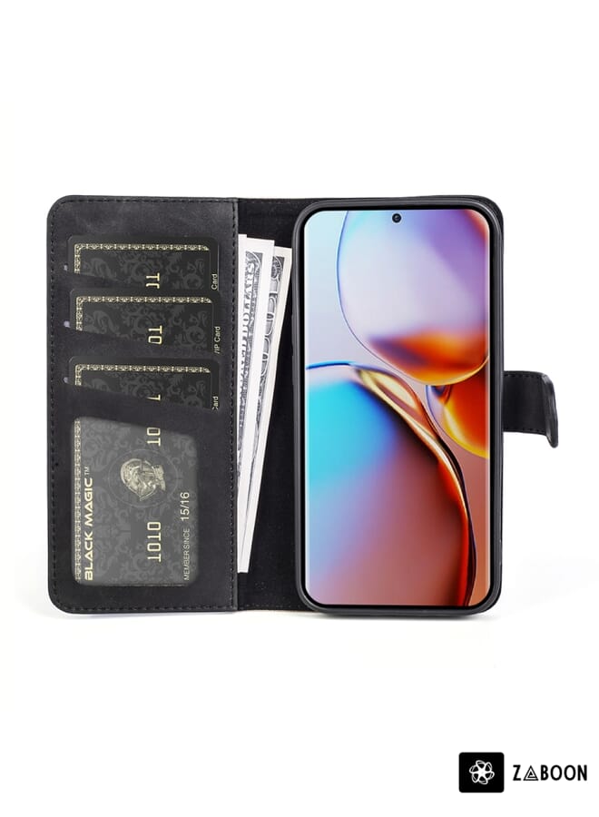 Zaboon Protective Case For Motorola Moto X40 Stitching Horizontal Flip Leather - Image 2