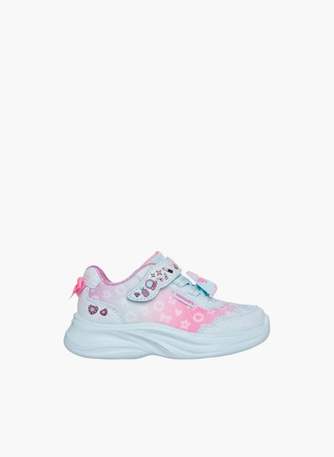 SKECHERS Girls Power Jams 2.0 Hook & Loop Sneakers