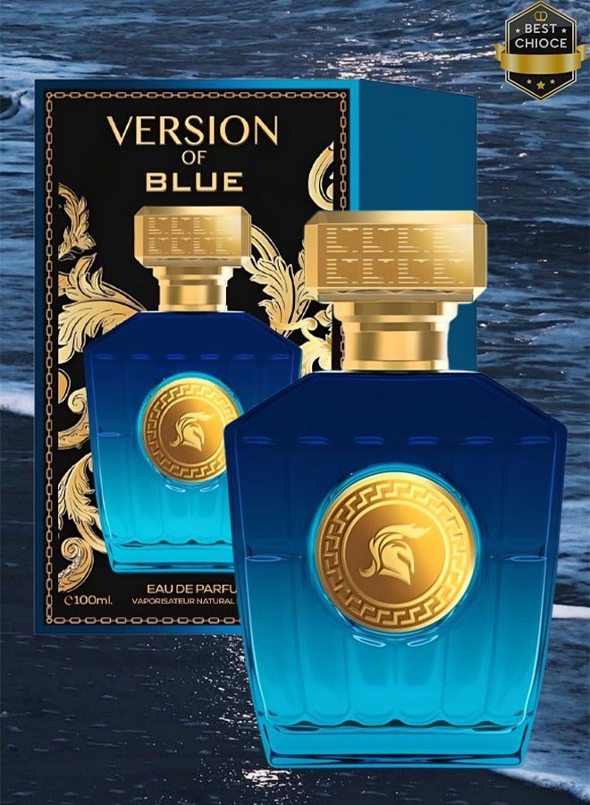 LUXEROM 2 Pieces Version Of Blue Perfume For Men 100ml EDP - Image 2