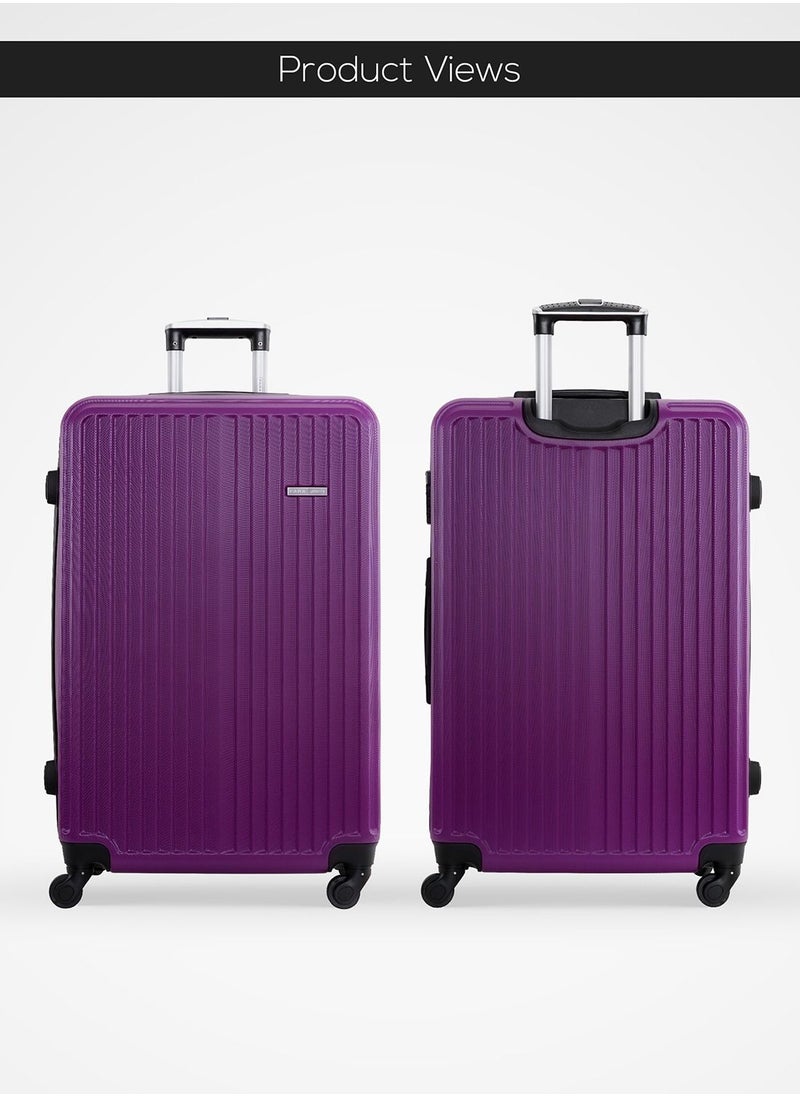 PARAJOHN - Alpha Cabin Size ABS Hardside Spinner Luggage Trolley 20 Inch Purple - Image 1
