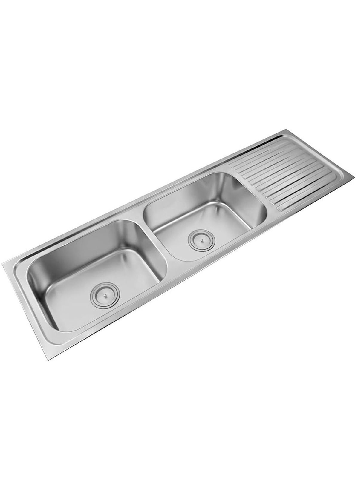 RACO Milano Kitchen Sink, High grade Inset Double Bowl Sink, Stainless Steel Kitchen Sink-Chrome Finsh (Double Bowl - BL933B) 