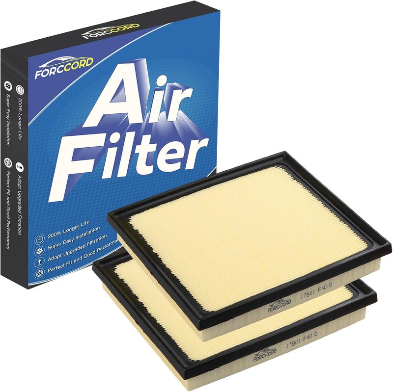 Forccord 2-Pack Engine Air Filter for Toyota Tundra and Sequoia (17801F4010) - Image 1