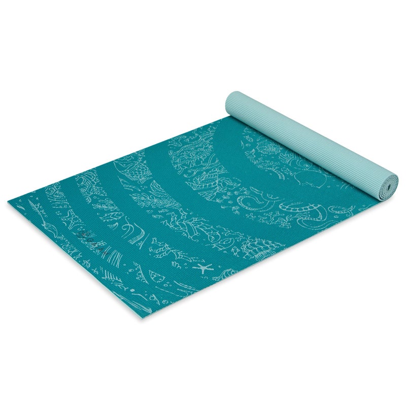 Gaiam Print Yoga Mat Non Slip Exercise Fitness Mat for All Types of Yoga Pilates Floor Exercises - Image 2