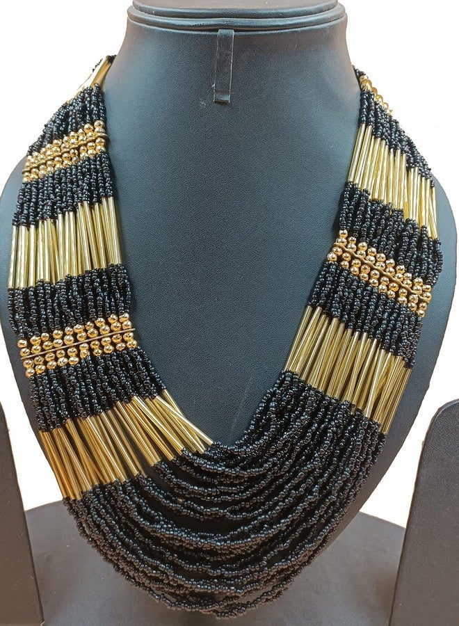 Creative Group Multi layer Golden&Black beads necklace for women & girls. - Image 2