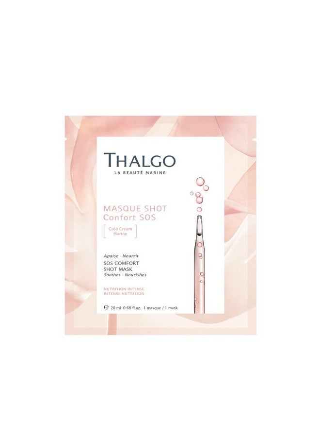 Thalgo SOS Comfort Shot Mask - Nourishing Marine Cold Cream Sheet Mask for Dry Skin Relief and Hydration - 20ml - Image 1
