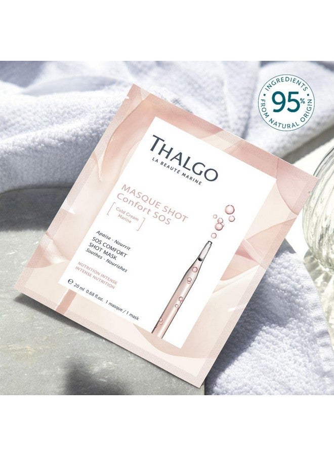 Thalgo SOS Comfort Shot Mask - Nourishing Marine Cold Cream Sheet Mask for Dry Skin Relief and Hydration - 20ml - Image 2