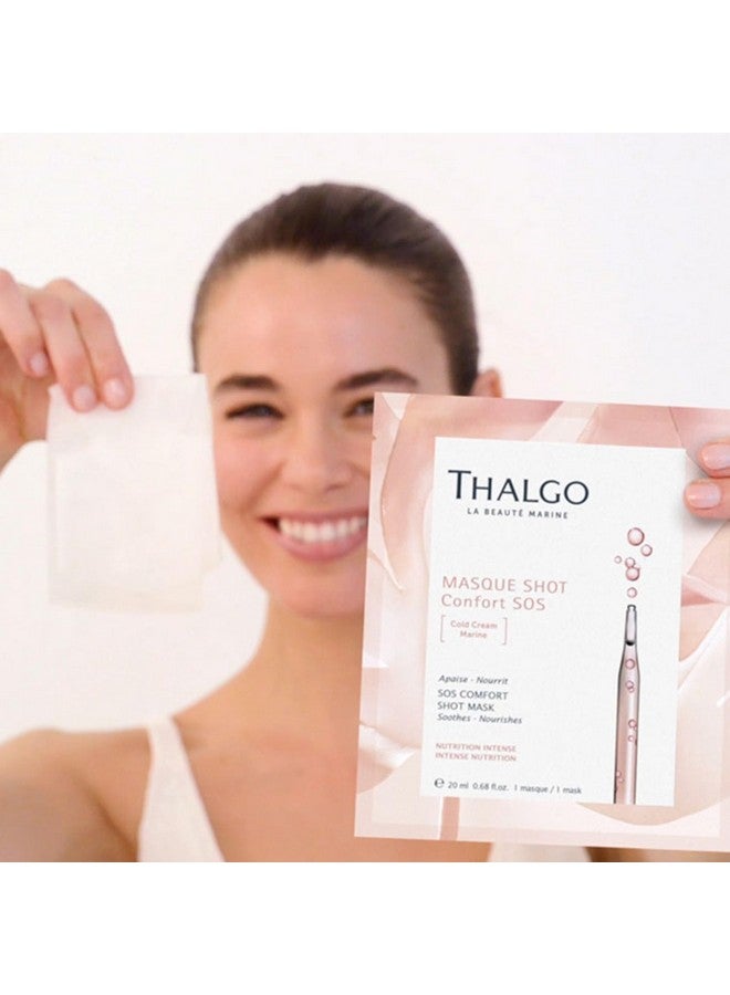 Thalgo SOS Comfort Shot Mask - Nourishing Marine Cold Cream Sheet Mask for Dry Skin Relief and Hydration - 20ml - Image 5