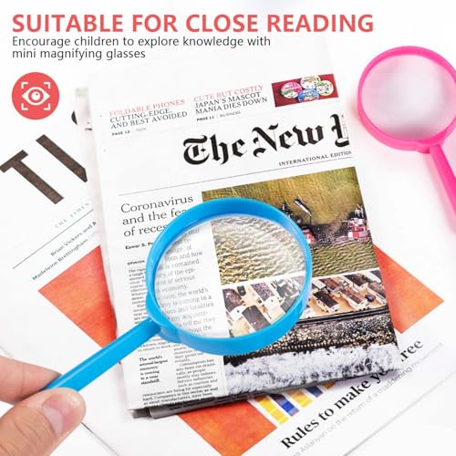 SenseYo 10 PCS Mini Magnifying Glass for Kids, 5X Small Kid Magnifier for Hobbies and Science - Image 4