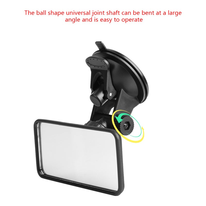 Baby Car Mirror 360° Adjustable Reinforced Structure - Distortion-Free High-Quality Lens Suction Cup Mirror for Car Interior Baby Monitoring - Image 4