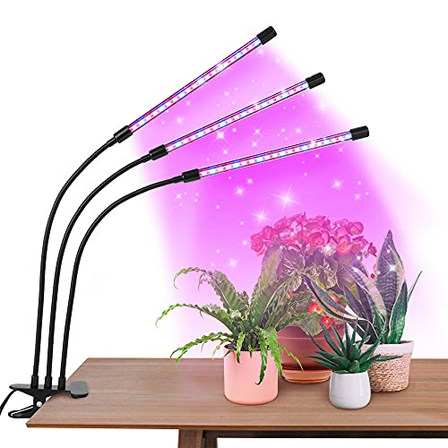 Protomont TECHNOLOGIES Led Grow Light, Indoor Plant Lights Uv Plant Light Full Spectrum Small Grow Lamp 3/9/12H Auto On/Off Timer And Dimmable Levels For House Garden Hydroponics Succulent, Red - Image 1