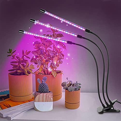 Protomont TECHNOLOGIES Led Grow Light, Indoor Plant Lights Uv Plant Light Full Spectrum Small Grow Lamp 3/9/12H Auto On/Off Timer And Dimmable Levels For House Garden Hydroponics Succulent, Red - Image 4