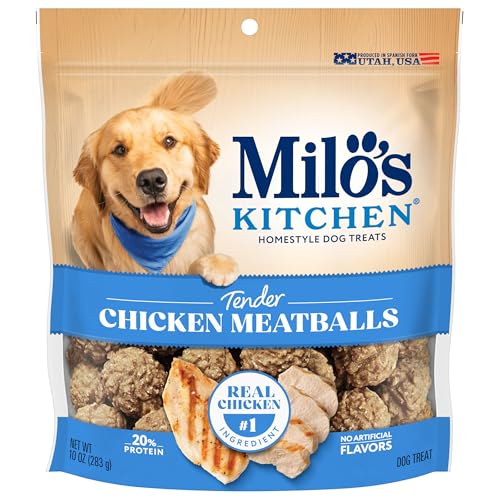 Milo's Kitchen Chicken Meatballs Dog Treats, 10 Ounce - Image 1