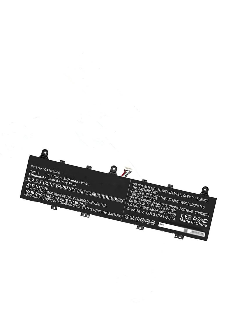 C41N1906-1 Battery Compatible for ASUS FA506IV FA566IV FX506 FX566IV FX766IU TUF Gaming A15 FA506IV-AL991T Series (Long Cable) 15.4V 90Wh/5675mAh