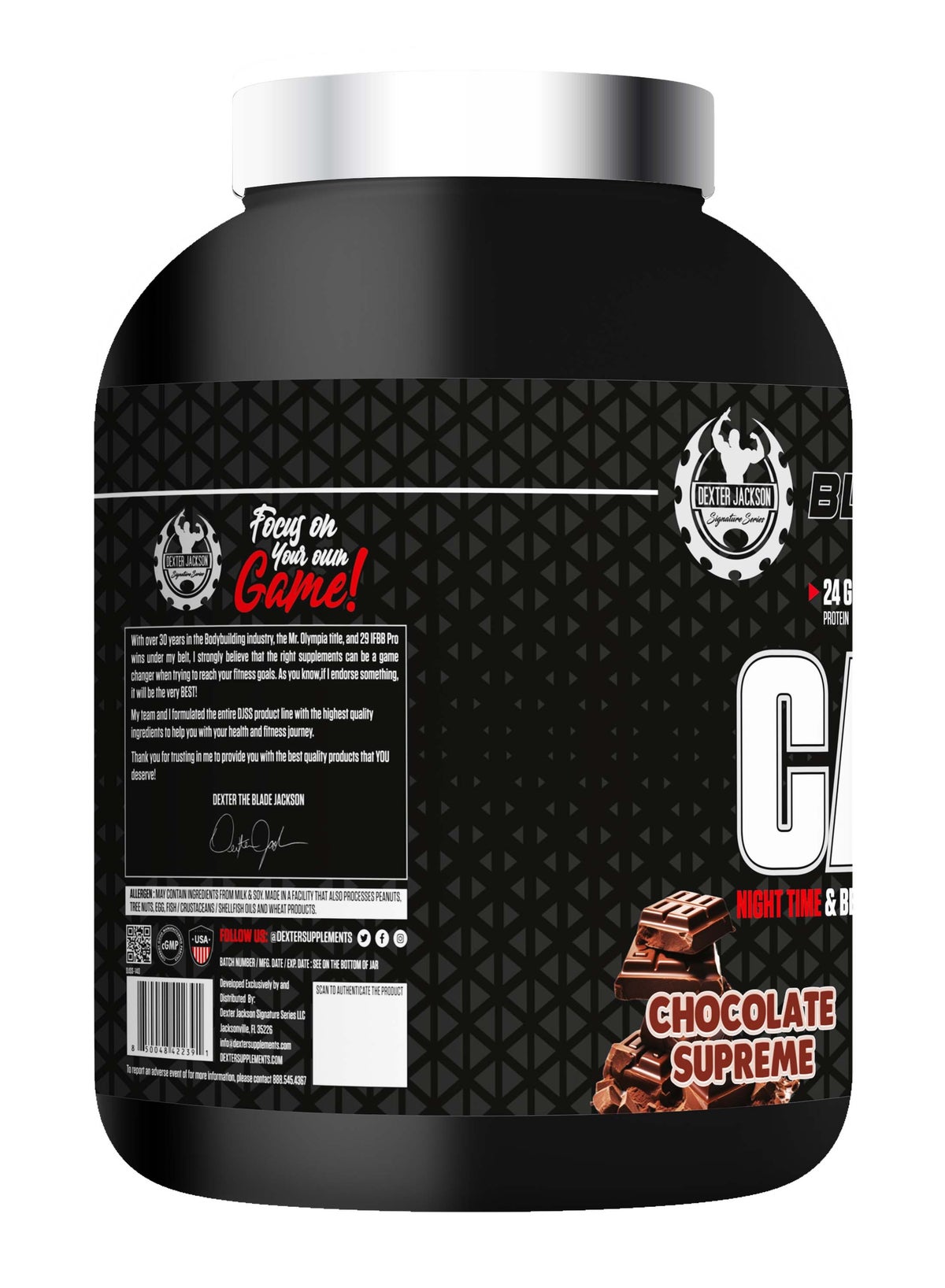 Dexter Jackson Black Series Casein Protein Chocolate Supreme Powder 5lbs