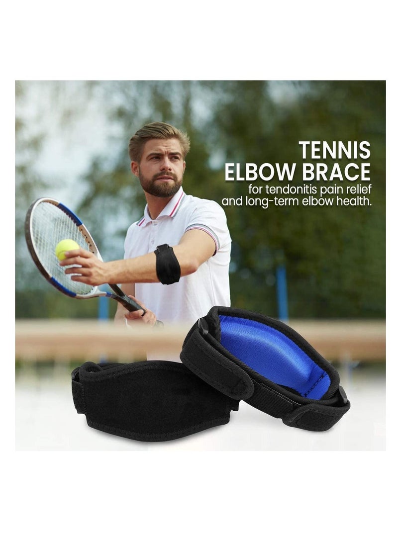 SYOSI - 2 Pack Tennis Elbow Support Brace With Compression Pad Effective Pain Relief - Image 1