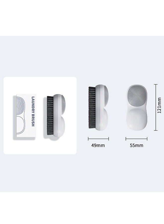 Silicone Laundry Brush, Dual Purpose Scrub Brush, Household Cleaning Brushes with Comfort Rubber Grip and Flexible Stiff Bristles (Orange) - Image 2