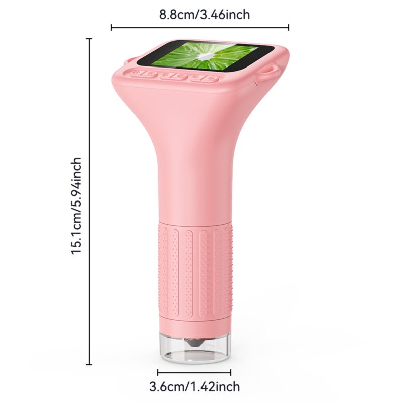 Kids Microscope: 1080P HD Lens 2MP Pixel, 2.0-Inch IPS Screen 178° Viewing Angle, Palm-Sized Easy Hold - Portable Digital Microscope for Kids Science Education, Boys Girls - Image 5