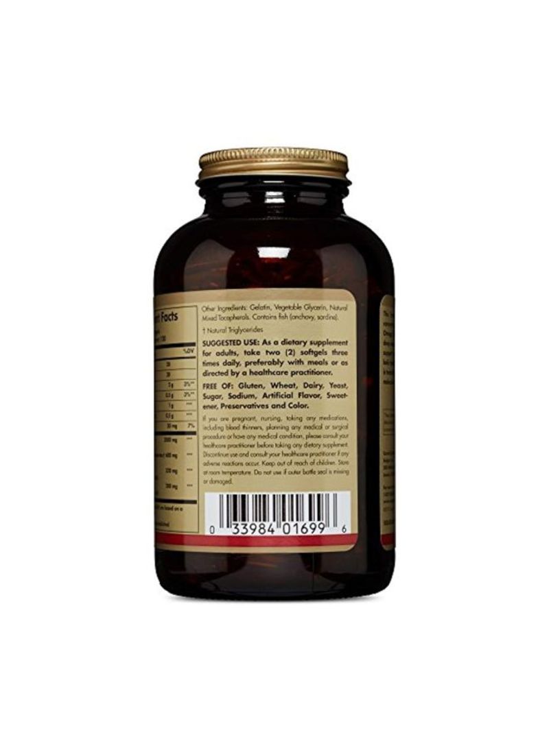 Solgar Omega 3 Fish Oil Concentrate Dietary Supplement - 240 Softgels - Image 3