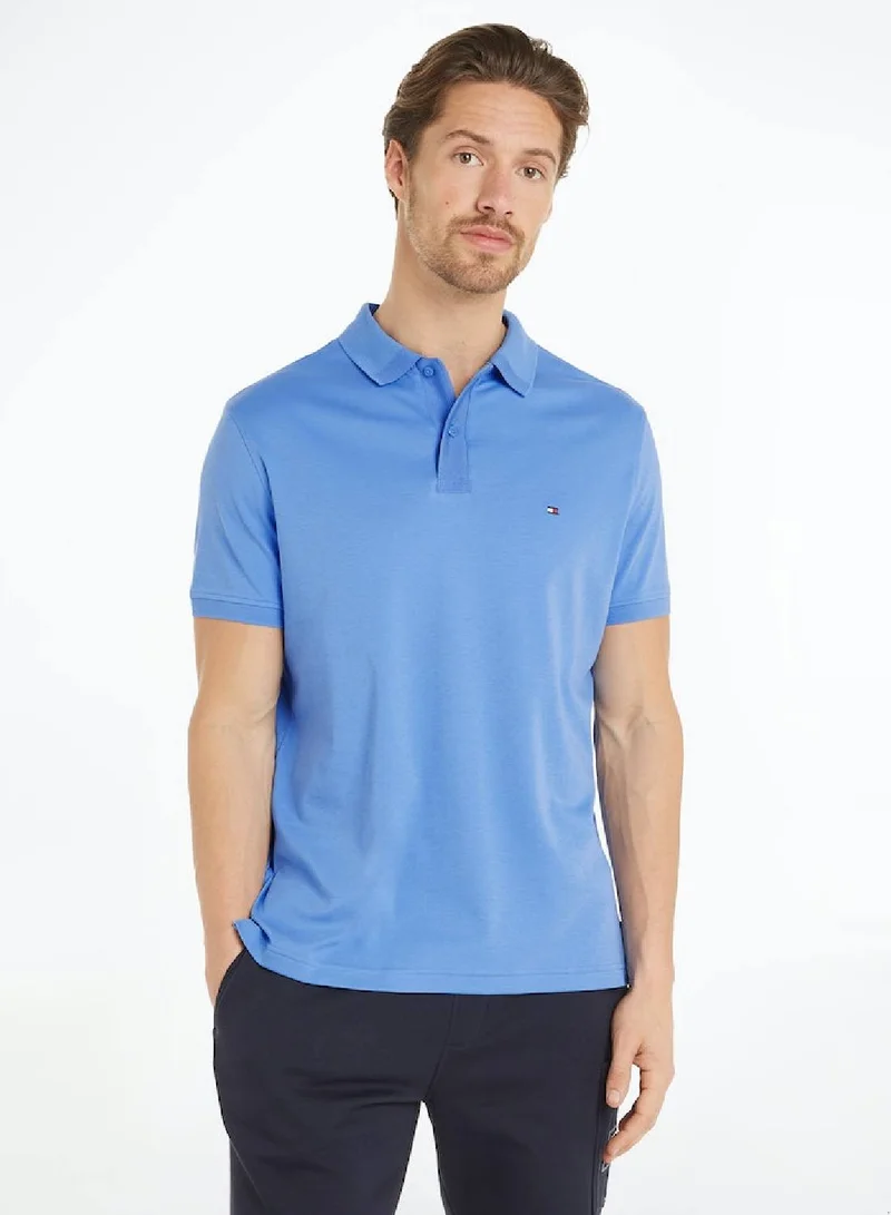 TOMMY HILFIGER Men's Interlock Regular Fit Polo - Cotton, Blue