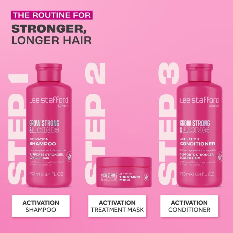 Lee Stafford Hair Growth Mask | Grow Strong & Long Collection - Best Nourishing Treatment for Damaged, Dry Hair, Deep Conditioner Moisture Mask with Thickening Protein, 5 Minute Leave-In, 6.7 Fl Oz - Image 4