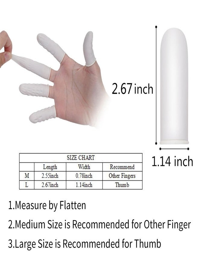 Tifanso Latex Finger Cots, Disposable Large Fingertips Protector Finger Gloves (Approx.210 PCS) - Image 4