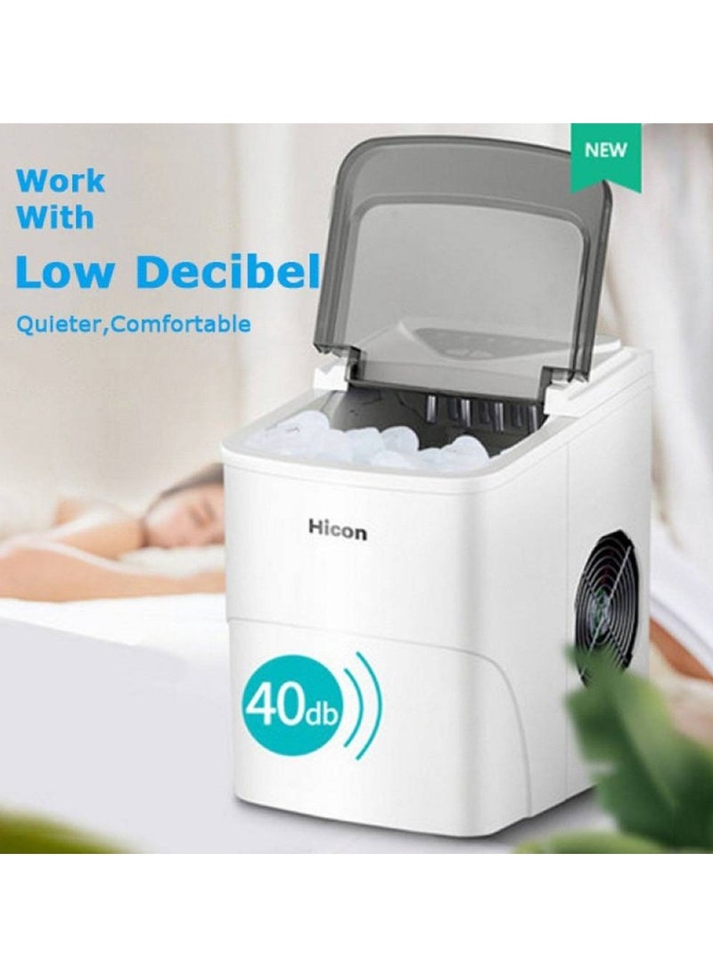 HICON - Hicon HZB-16AL Smart Ice Maker Machine 2L Capacity - White - Image 1