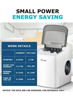 HICON Hicon HZB-16AL Smart Ice Maker Machine 2L Capacity - White  - Image 5