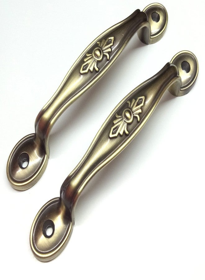 Techlife Accessories Antique Finish Door Handle/Pull Handle/Kitchen Cabinet/Wardrobe Handle for Home Décor | Office | Hotels (122 mm, Gold, Pack of 2) - Image 1