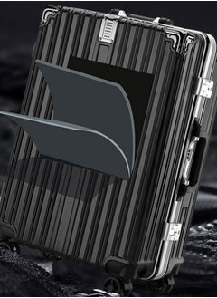 CityRiya-Long Hardside Luggage Carry on Travel Luggage 20 Inch Travel Suitcase Hard Shell ABS Travel Luggage Lightweight Trolley Bag Expandable Rolling Luggage with USB Charging Port and Spinner Wheels  - Image 5