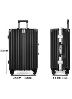 CityRiya-Long Hardside Luggage Carry on Travel Luggage 20 Inch Travel Suitcase Hard Shell ABS Travel Luggage Lightweight Trolley Bag Expandable Rolling Luggage with USB Charging Port and Spinner Wheels  - Image 3