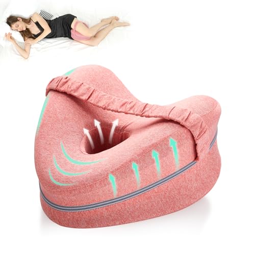 BEAUTRIP Leg Pillow  Ergonomic Side Sleeping Pillows  Memory Foam Knee Pillow with Strap for Side Sleeper  Leg Support Cushion with Removable and Washable Cover