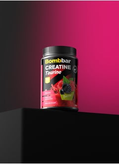 BOMBBAR Creatine with Taurine Powder Dietary Supplement Berries Flavor 300g  - Image 2
