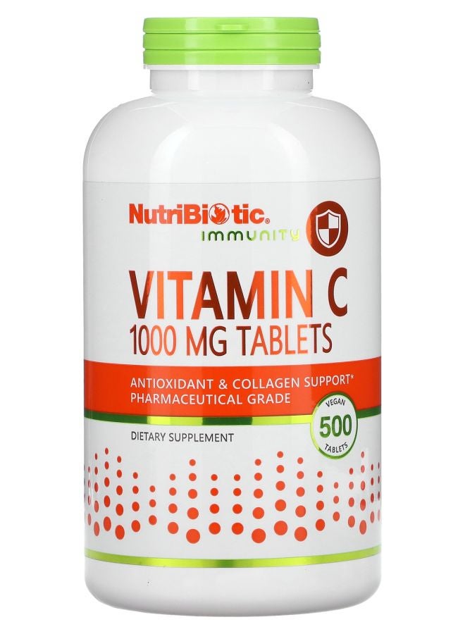 Nutribiotic Immunity Vitamin C 1000 mg 500 Vegan Tablets