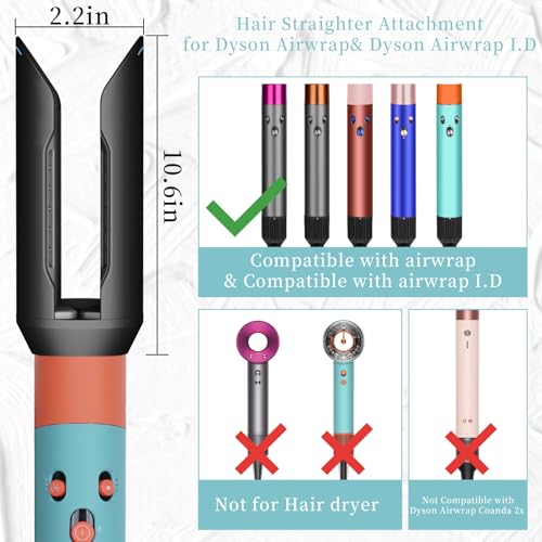 ZEPHBLOW Hair Smooth Attachment for Dyson Airwrap, Gentle Airflow Finishing Attachment Compatible with Dyson Airwrap HS01/05/08, Hair Straightener Replacement Part for Sleek Polished Straight Finish - Image 2