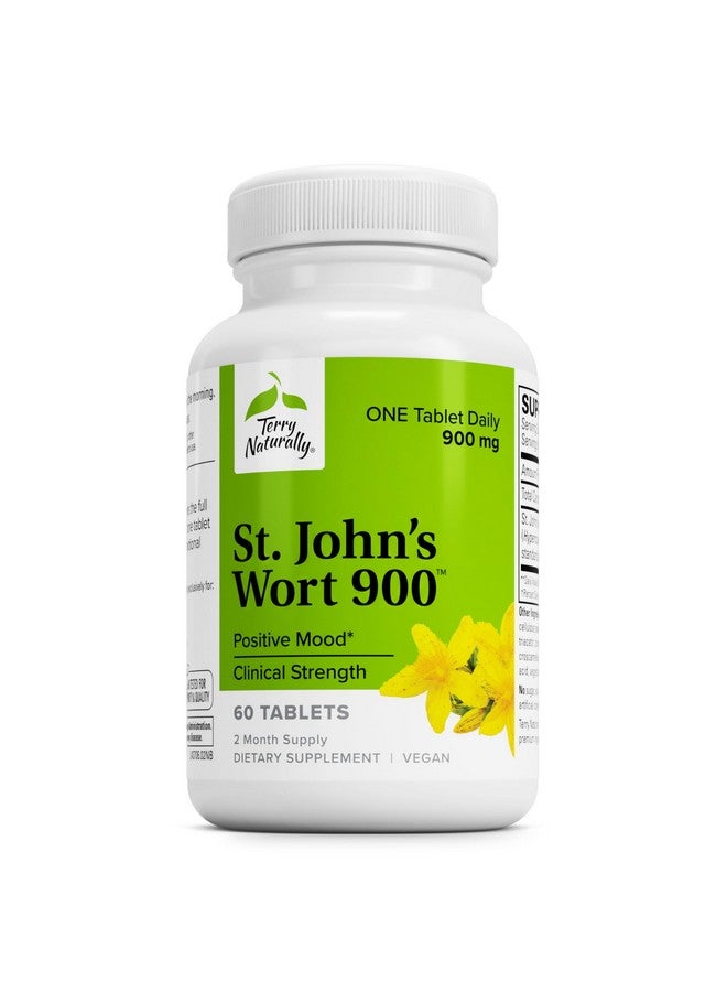 Terry Naturally St. John’s Wort 900 mg - 60 Tablets - Supports Emotional Health for 24 Hours - Non-GMO, Vegan, Gluten Free - 60 Servings - Image 1