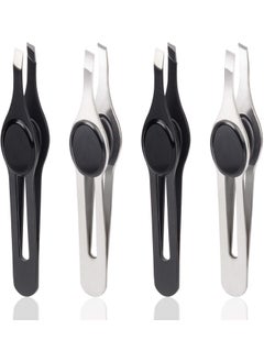 ANCIRS ANCIRS 4 Pack Tip Tweezers for Eyebrow NonSlip Grip Tip Tweezers Professional Stainless Steel Precision Pointed Blackhead Splinter Removal Tool for Women  Girls 