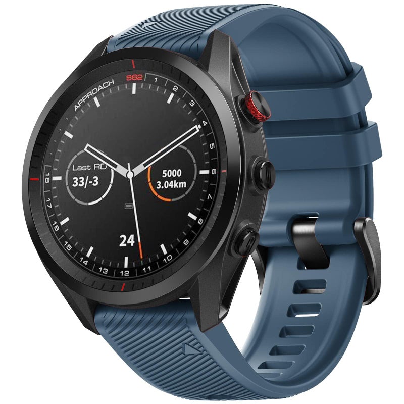 ANCOOL حزام ANCOOL لساعات Garmin S62/Forerunner 945/955 حزام 22 مم سيليكون لساعات Fenix 8 47 مم/Fenix 7/6/5 بديل لحزام Fenix 6 pro/7 pro/Epix (Slate) - Image 2
