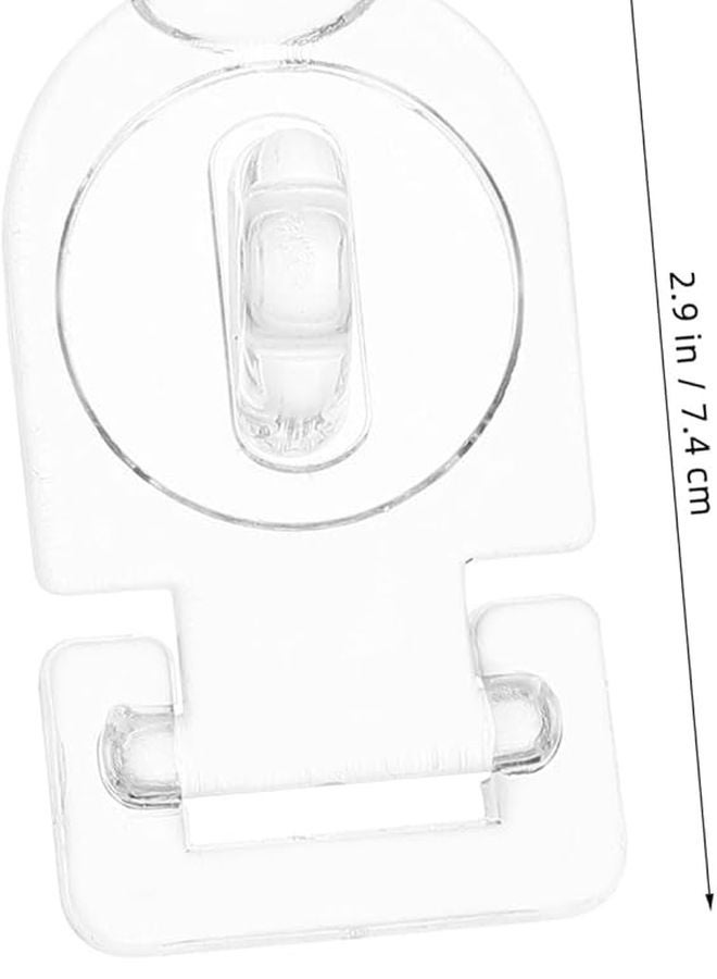 Clear Acrylic Hinge Locks 10 Sets With Buckles Secure Storage For Boxes Cabinets Display Cases - Image 3